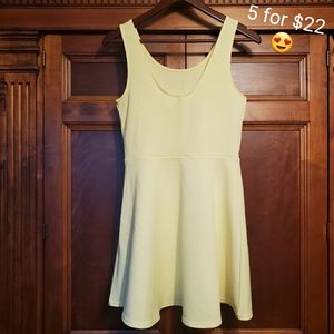 Sale H&M Divided Yellow Skater Dress
